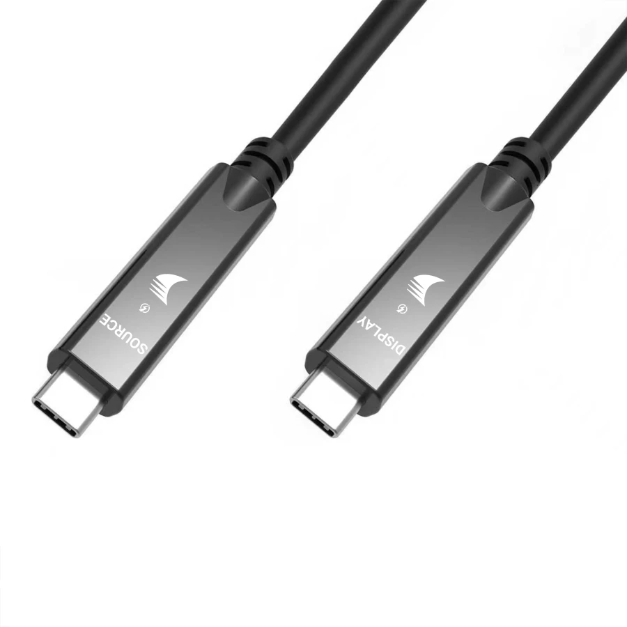 Alternative view of USB-C to USB-C 3.2 AOC Cable (10m/32ft)