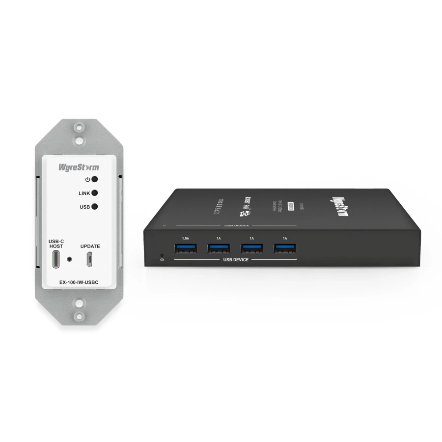 100m USB 3.2 Single Gang In-Wall HDBT-USB3 Transmitter and Receiver Kit