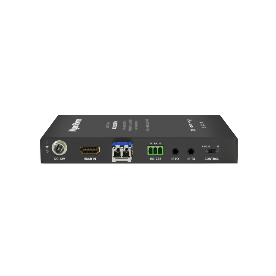 Alternative view of 18Gbps 4K HDR OM3 Multi-Mode Fiber Extender With HDCP 2.2 and Bidirectional IR or RS-232