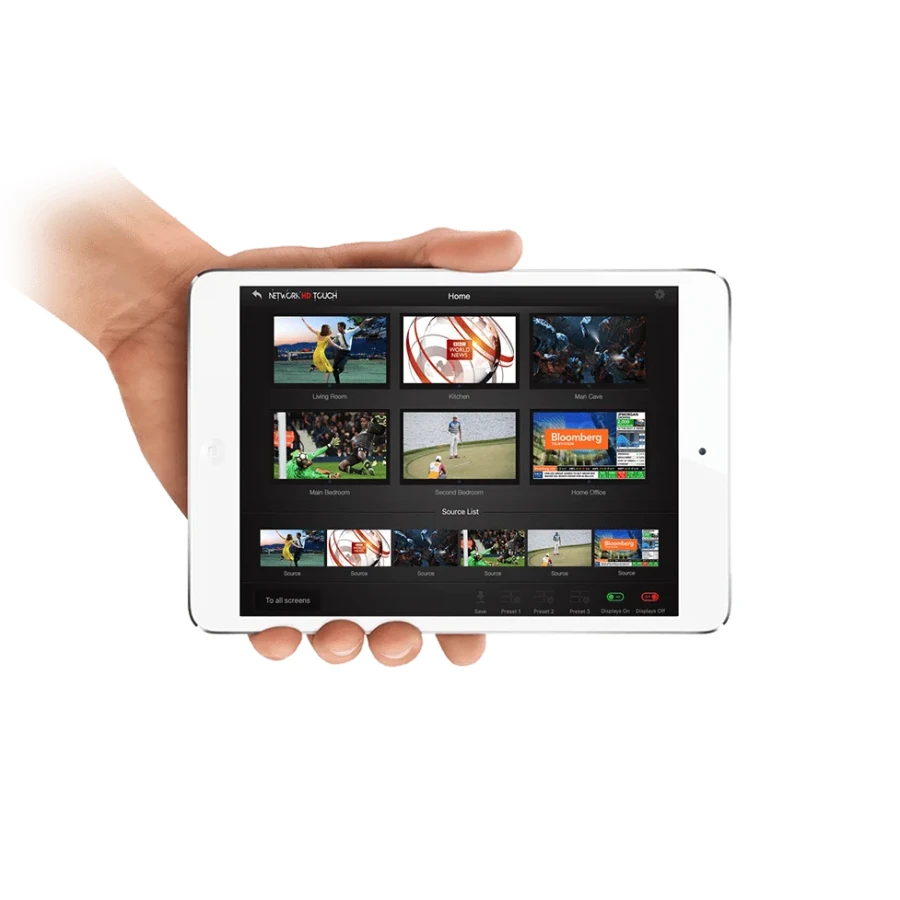 Alternative view of Touchscreen Control for NetworkHD 100, 400, 500 & 600 Series