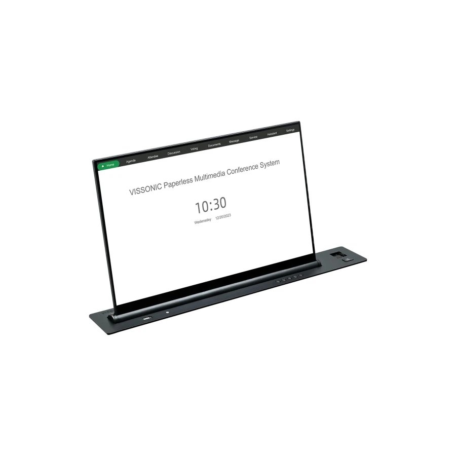 Retractable Touchscreen with Rear-mounted Nameplate & Built-in Host